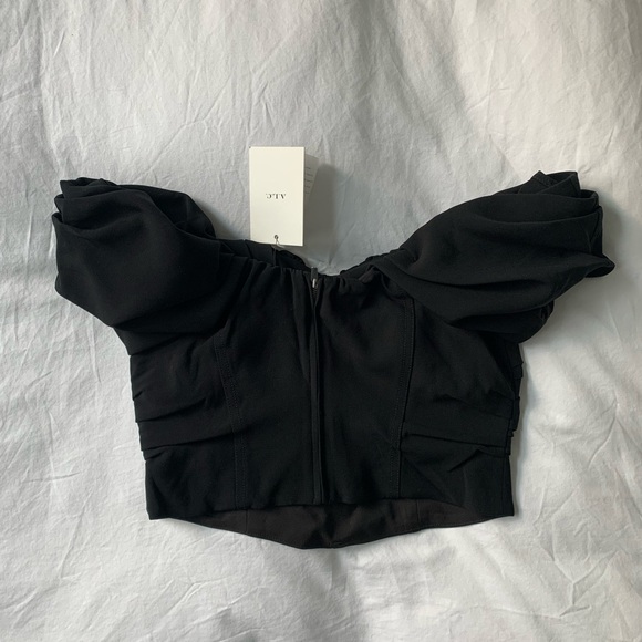 NWT A.L.C. Nora Off Shoulder Black Top | Size 4 - Picture 9 of 11
